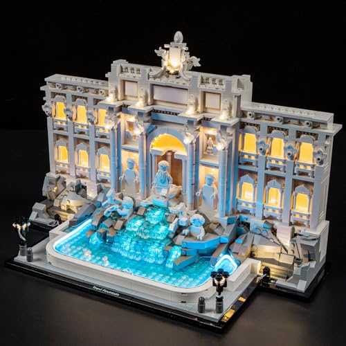MENZAVA Luz Compatible con Lego Fontana di Trevi Architecture 21062 - Kit de iluminación LED para el Modelo de Bloques de construcción (Modelos NO Incluido)