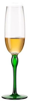 ZKALQECNF Coupe Champagne Verres à Champagne à Pied Multicolores, Lot de 1 flûte à Champagne à Pied Haut, capacité de 8,45 oz, Peut être utilisé for Les réunions de Famille Flûtes à Champagne(Green)