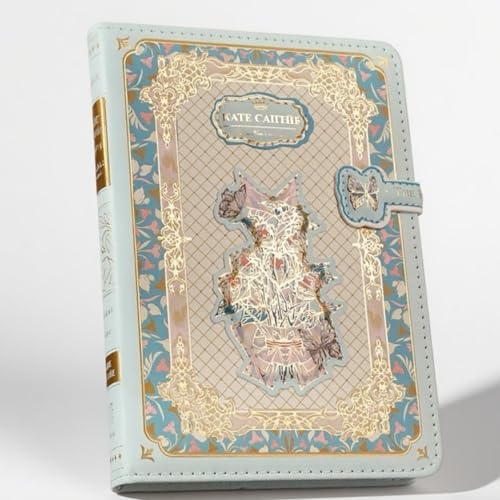 JanYoo Notizbuch A5, Vintage Tagebuch Reisetagebuch Gebunden Schönes 224 Seiten Lined Journal Notebook, Notizheft mit Lesezeichen für Männer, Frauen, Schule, Büro(Schmetterling)