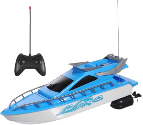 Housoutil Fjärrstyrd båt, 1 set Rc elektrisk racerbåt, leksak fjärrstyrd snabbladdare för pooler och sjöar, hög hastighet leksak radiostyrd båt