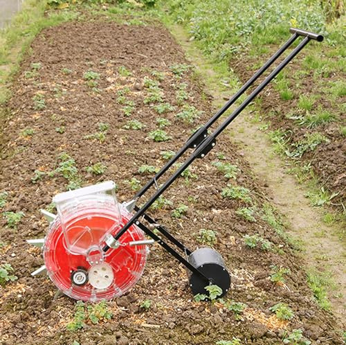 Hand Push Garden Seeder - Adjustable Corn Planter with 10 Holes, Ideal for Soy, Peanuts, Cotton & More - Efficient Seed Planting Tool for Easy Gardening