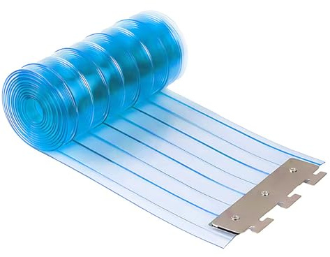 Peakjune Cortina De Banda De PVC Transparente,Cortina De Puerta Transparente,Cortina De LáMinas Industrial,Bordes Redondeados,para Almacenes,FáBricas,Supermercados