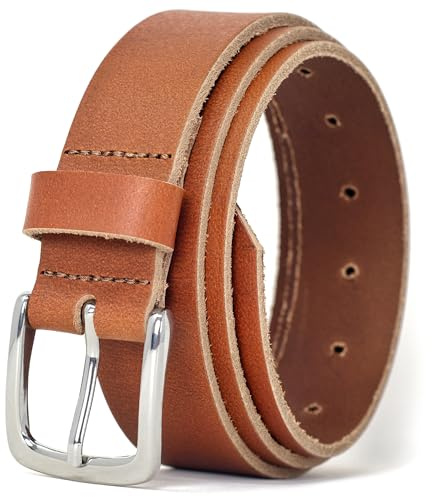 Ashford Ridge 35mm Real Leather Belt - Made in Dorset, England - Mens - Womens - Unisex for Jeans and Trousers (Nickel Free)