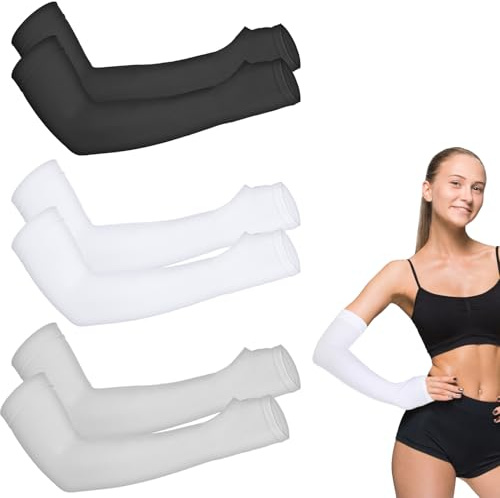 Abeillo 3 Pairs Protective Arm Sleeve for Thin Skin Elderly Skin Tear and Bruise, Protection Sleeves for Men and Women