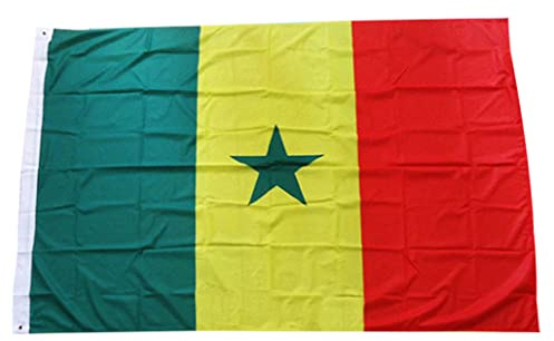 Grand drapeau du Sénégal, bannières de célébrations nationales résistantes à la décoloration pour les défilés, les événements sportifs