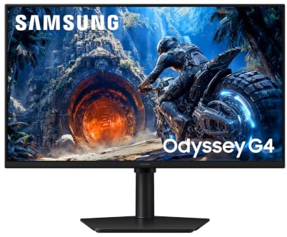 Samsung Monitor Gaming Odyssey G4 (S27HG402EU), Flat, 27'', 1920 x 1080 (FHD), HDR10, Fast IPS, 300 Hz, 1ms, AMD FreeSync Premium, HDMI, Display Port, HAS, Tilt, Swivel, Pivot