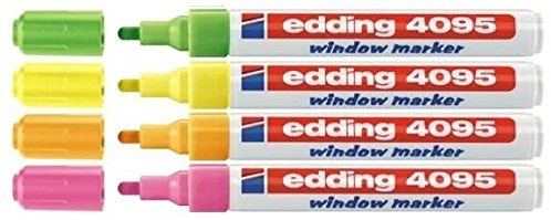 edding 4090-4095 Fenster-/Kreidemarker (2-3 mm, sortiert, 4)