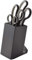 Judge Set of 3 Scissors with Scissor Block, Right Handed Scissors with Soft Grip Handles and Stainless Steel Blades, 6cm, 8cm and 10cm, Dishwasher Safe