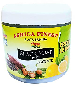 Africa Finest Savon noir naturel (citron frais) (exfoliant et hydratant) 450 g