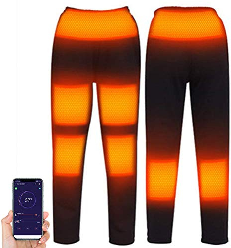 SHARRA Elektrische Heizhose, USB-Heizhose Waschbare Komfortable Beheizte Hosen mit 5-stufige Temperaturregelung Wadenschenkel Knie Heizung Elastische beheizte Hose Herren/Damen