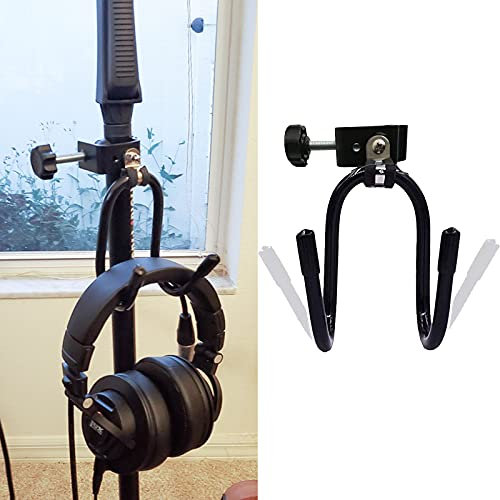 Pmsanzay Soporte para colgar auriculares, panderetas, soporte de montaje de cencerro, soporte universal para accesorios, accesorio de música, para micrófono de estudio, soporte musical, sin