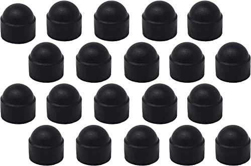 Design61 20x Runde Sechskant Schutzkappen M5 x SW8 mm mit Innensechskant für Muttern und Schraubenköpfe