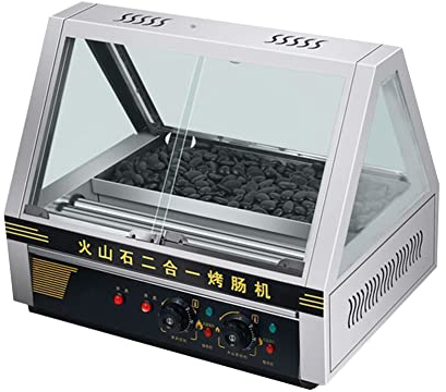 MNSRRN Macchina della Salsiccia elettrica dell'Acciaio Inossidabile della Salsiccia del Hot Dog, rulli della Pietra Hot Dog Salsiccia Due-in-One Macchina Hot Dog Hot Dog Domestica Salsiccia