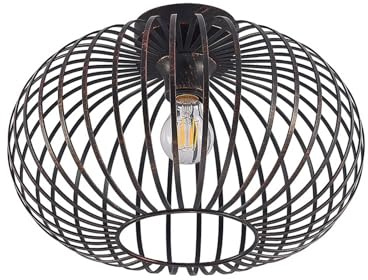 Lindby Deckenlampe Rosalea (Modern) in Schwarz aus Metall (1 flammig, E27) - Deckenleuchte Lampe Wohnzimmerleuchte