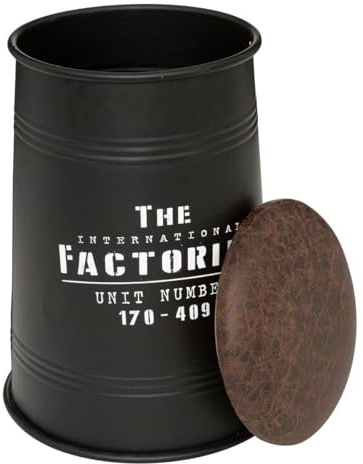 ATMOSPHERA CREATEUR D'INTERIEUR - Pouf Joao in metallo e legno, nero