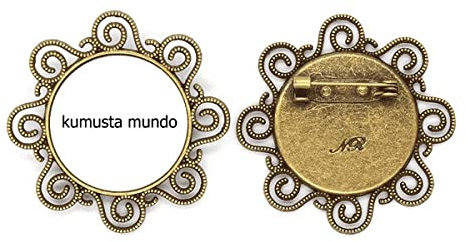 Hallo World Filipino Art Deco Mode Blume Brosche Anstecknadeln Anstecker Pin, Sch, M