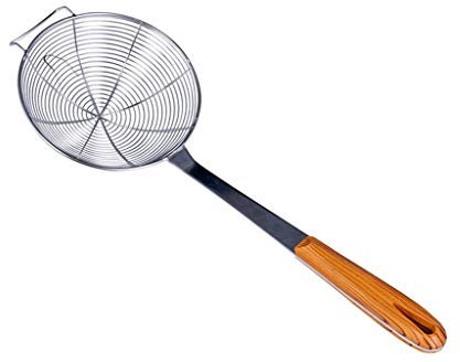 Cuillère à fentes, tamis, passoire, cuisine et usage domestique (acier inoxydable) filtre araignée passoire louche poignée de qualité professionnelle passoire cuisson passoires (taille : grand) (taill