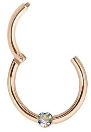 Piercing Clicker ECHT GOLD Nasenring Nasenpiercing Scharnier Gelenk Ring Nase Septum Ohr Goldpiercing Goldclicker