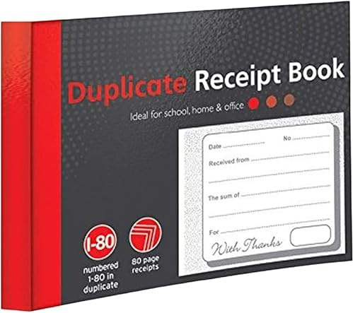 Enkel dubblett kvittobok – 1-80 sidor