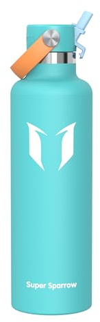 Sparrow Botella Agua Acero Inoxidable 500ml/750ml/1L/1.2L Botella Termica | Cantimplora, Termo Agua, Isotermica, Caliente, Fria, Antifugas, Sin BPA, Lavavajillas, Gimnasio, Gym, Ciclismo, Deportiva