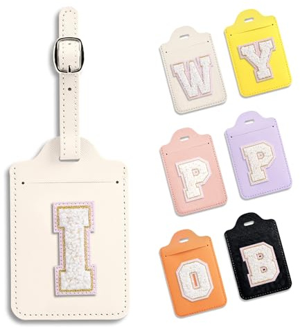 Anntry Etiquetas de equipaje personalizadas para maletas,Etiqueta de equipaje de cuero PU con etiqueta de identificación y accesorios de juego de viaje de protección de privacidad total