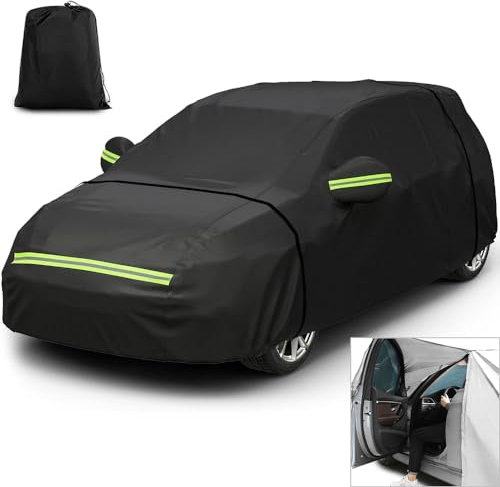 Autoabdeckung für VW Sharan 2 (II) 7N I 2010-2022 Vollgarage Autoplane PE-Oxford-Gewebe für Regen Sonne Staub Schutz für jedes Wetter strapazierfähig Sonne UV-Schutz mit Reißverschluss