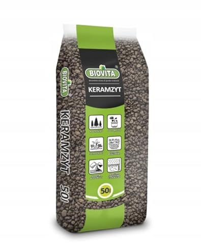 BIOVITA Blähton, Tongranulat zur Drainage 8-16 mm – Blähton Granulat für Zimmerpflanzen 50L