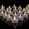 YONGHAOYANG Bougie LED Thé Flamme Réaliste - Lot de 24 (CR2032 Inclus) 100+ Heures Sécurité Sans Feu pour Fêtes, Anniversaire, Mariage, Dîner Bougie Électronique Ambiance-Blanc Chaud