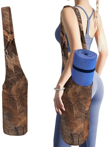 FZMTLDS Braune und Kupfer-Yogamatten-Tasche, multifunktionale Yogamatten-Tragetasche, lange Tragetasche, Yogamatten-Halter, Tasche, Turn-Aufbewahrungstasche