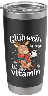 Mulled Wine Is My Winter Vitamin Mulled Wine Reindeer Winter Stainless Steel Insulated Tumbler