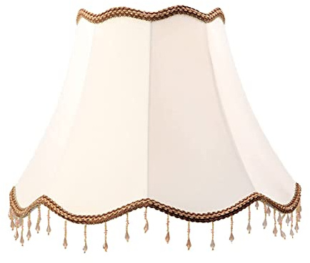 Traditiolly Designed Large Fabric Lampshade, Bottom Diameter 40CM, E27 Mounting Port, for Table Lamp Floor Lamp