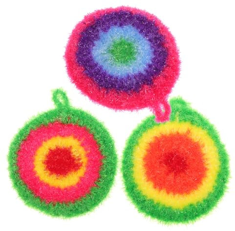 VILLFUL 3piezas Estropajos para Platos y Ollas Paños De Cocina Reusables Poliéster No Rayan Utensilios De Cocina Fregar Platos