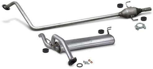 ATEC Germany Schalldämpfer Set inkl. Endschalldämpfer + Mittelschalldämpfer +