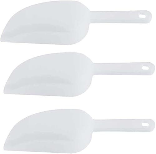 3pcs Ice Cube Scoops Measuring Scoops Plastic Clear Ice Tray Shovel Sugar Small Grains Shovel Flour Candy Dessert for Party Dessert Buffet Weddings Rice Beans