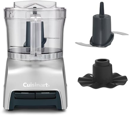 Cuisinart Pixie Chopper® | 0.7L bol | 2 vitesses | Lame SmartPower® | BladeLock™ | Compact | Lavable | Sans BPA | Idéal dips, sauces, épices, pâtes, Argent