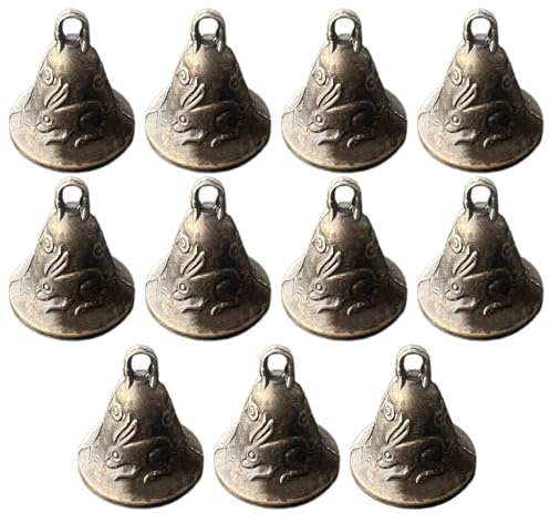 11Pcs Vintage Metal Craft Bells - Antique Classic Jingle Bells for DIY Crafts, Dog Potty Training Doorbells, Wind Chimes Making & Home Decoration