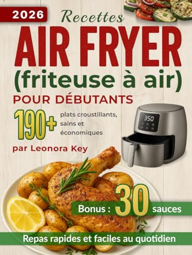 Recettes Air Fryer (friteuse à air) pour débutants: plus de 190 plats croustillants, sains et économiques pour des repas rapides et faciles au quotidien (Airfryer Cookbook en français)