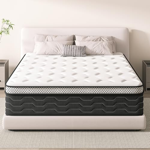 DEWINNER Matratze 90x200 cm, Höhe 27 cm, Taschenfederkern & Memory Foam Matratze, Erwachsenen Federkernmatratze, Mittelhart, 7-Zonen, Perfekte Unterstützung, Vakuumverpackt, Öko-Tex Zertifiziert