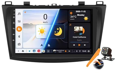 Y200S, Android 15.0 Autoradio Stereo per Maz-da 3 2010-2013 Navigazione GPS Satellitare 9'' Touchscreen Lettore Video Multimediale DVD Ricevitore FM BT con Carplay 4G 5G WiFi DSP SWC