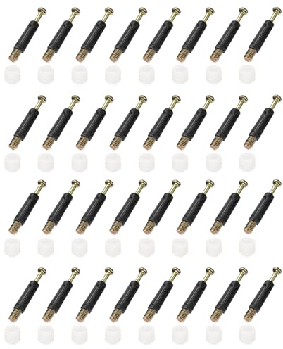 QUARKZMAN 50 Piezas De Insertos De Espiga De Bisagra De Plástico M6 X 10.5mm Tuercas Preinsertadas Para Muebles Con Tornillos De Espiga Para Bisagras De Gabinetes De Cocina Color Blanco