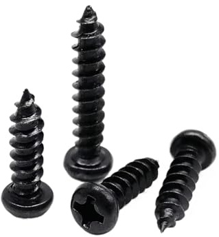 M1,7x4mm Schwarze Phillips-Linsenkopfschrauben - Großpackung (2kg / Ca. 28170 Stück)