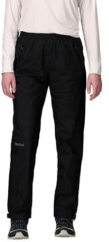 Marmot Wm's PreCip Eco Pant, Vattentäta regnbyxor, vindtäta vandringsbyxor, andningsaktiva regnkläder för vandring och trekking, Kvinnor, Black, M
