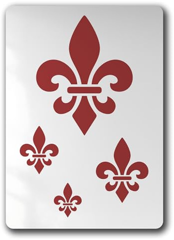 Schablone Fleur de Lis 4 Französische Lilien - BO70