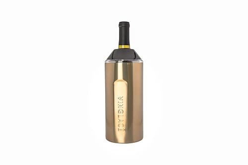 Vinglacé Wine Bottle Chiller- Portable Champagne Insulator- Stainless Steel Wine Cooler Sleeve - Keeps Wine Cold (Copper)