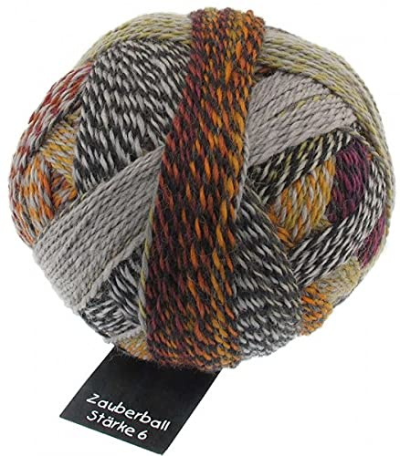 Schoppel Zauberball Stärke 6, 2092 Schokoladenseite, 150 Gramm, bunte, dicke Sockenwolle 6-fädig mit Farbverlauf, Socken stricken, häkeln