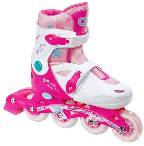 CROXER 3in1 Inline Skates Pattini in linea Triskates Pattini a rotelle per bambini e ragazze regolabili (Missy, 35-38 (21cm-23,5cm))