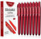 KERIFI Radierbarer Kugelschreiber Tintenroller Radierbar, 8 Rot Radierbarer Tintenroller, 0.7mm Kugelschreiber Radierbar, Radierbare Stifte, Radierstift, Gelschreiber Radierbar, Stift Radierbar