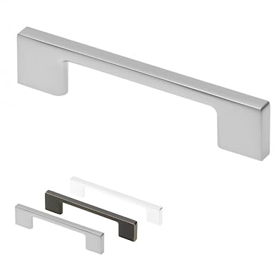 Gedotec Möbelgriff aus Vollmetall Silber matt mit BA 320 mm | Griffe für Küchenschränke inkl. Befestigungsmaterial | PALERMO | Möbelgriffe | Türgriffe für Schränke - Schrankgriffe