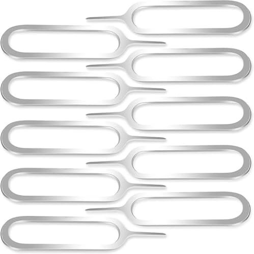 Auronna 10pcs SIM Card Removal Tool Pin Ejector Key for all Models iPhone, iPods and iPad, Samsung Galaxy, LG, Huawei