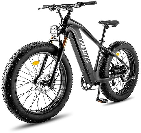 Fafrees F26 CarbonM E-Bike Rahmenmaterial Kohlefaser 48V 22.5AH Akku Elektrofahrrad 26*4.8 Zoll Fat Tire E-Mountainbike Maximales Drehmoment 95N.m Maximale Belastung 150 kg